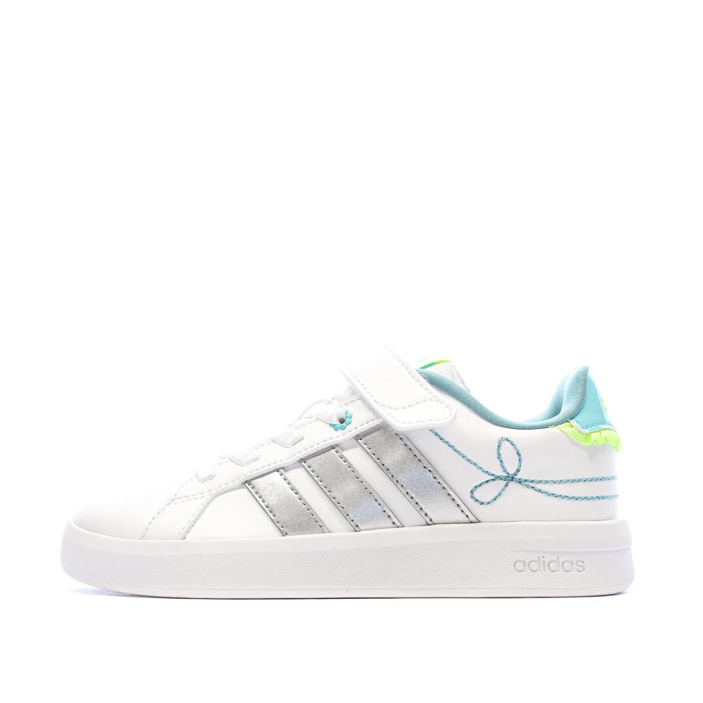 Baskets Blanche Fille Adidas Grand Court 3.0 Girls pas cher