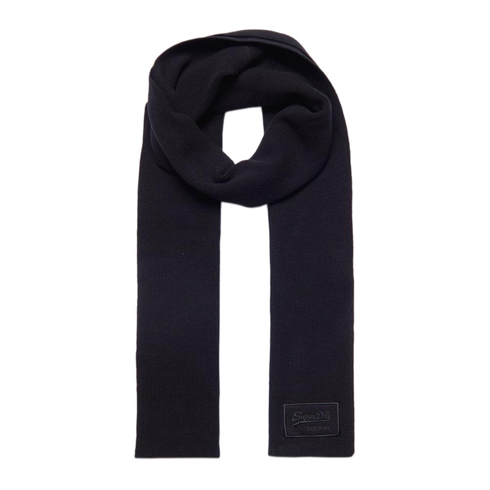 Écharpe Noire Femme Superdry Vintage Logo pas cher