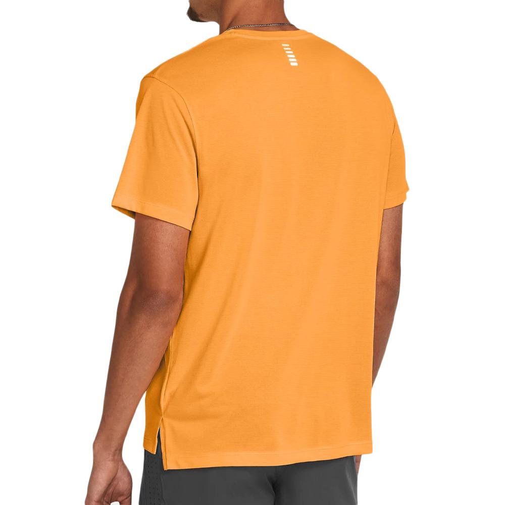 T-shirt Orange Homme Under Armour Streaker vue 2
