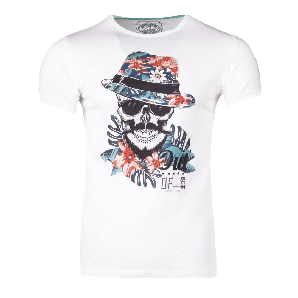 T-shirt Blanc Homme La Maison Blaggio Michak pas cher