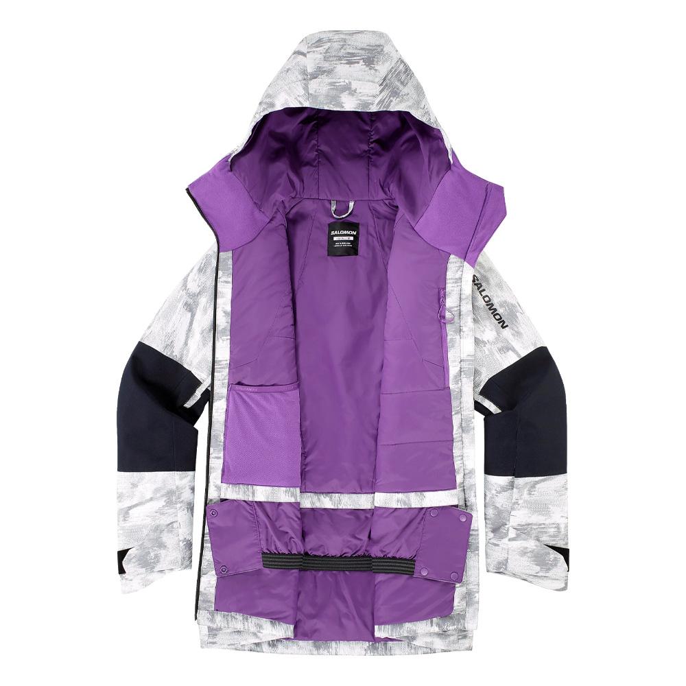 Chaqueta de esquí gris/negra Salomon Bashley Puff ver 3