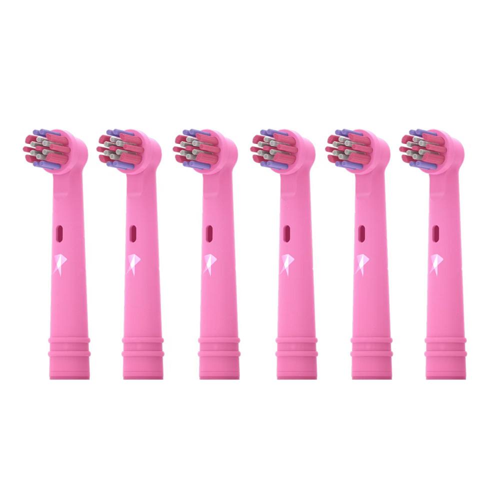 X6 Brossettes de Rechange Rotative Prodental Healthy Kids Princess Cristal pas cher