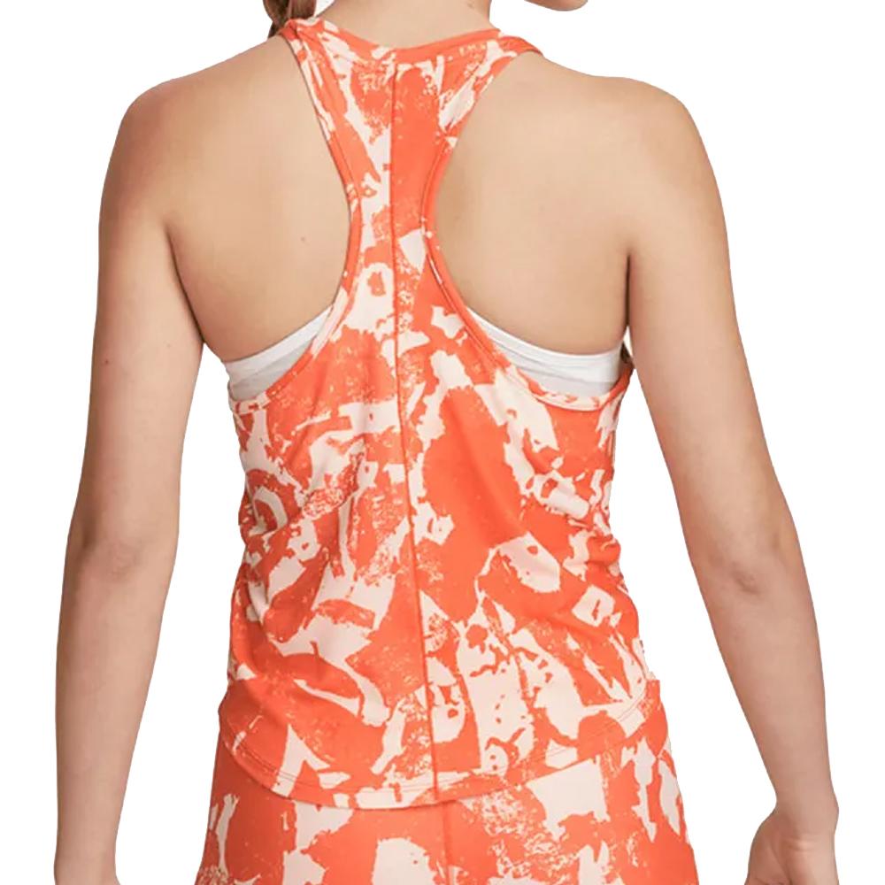 Débardeur Orange Femme Nike Luxe vue 2
