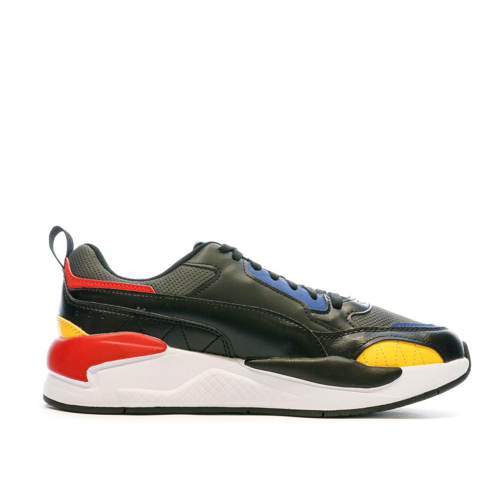 Baskets Blanche/Noir/Jaune Homme Puma X-ray 2 Square vue 2