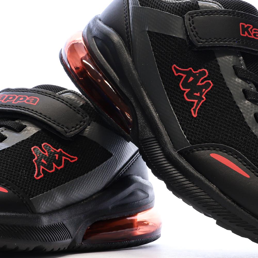 Baskets Noir/Rouge Garçon Kappa Logo Pylos123 vue 8