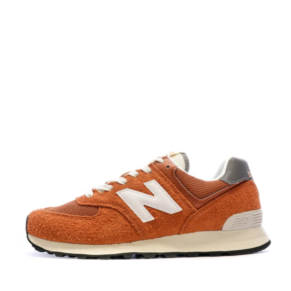 Baskets Orange Homme New Balance 574 pas cher