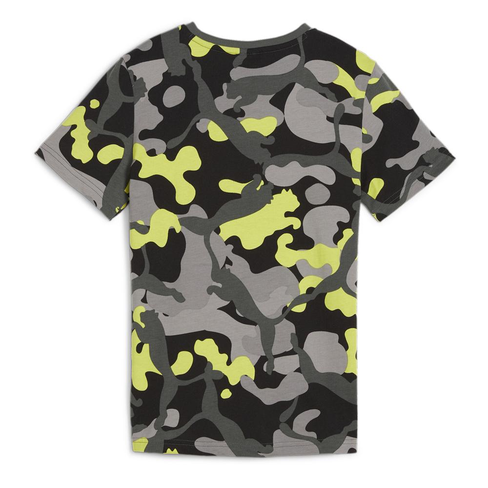 T-shirt Gris/Vert Garçon Puma Camo vue 2