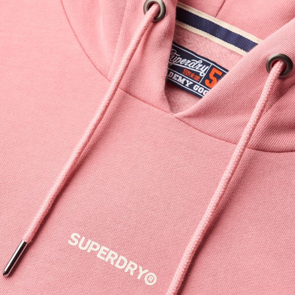 Sweat à Capuche Rose Femme Superdry Plain Hood vue 2