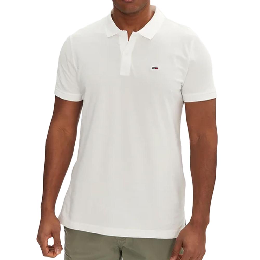 Polo Blanc Homme Tommy Hilfiger Tjm Slim pas cher