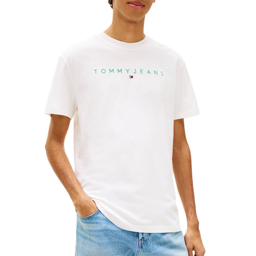 T-Shirt Blanc Homme Tommy Hilfiger Reg Linearss pas cher