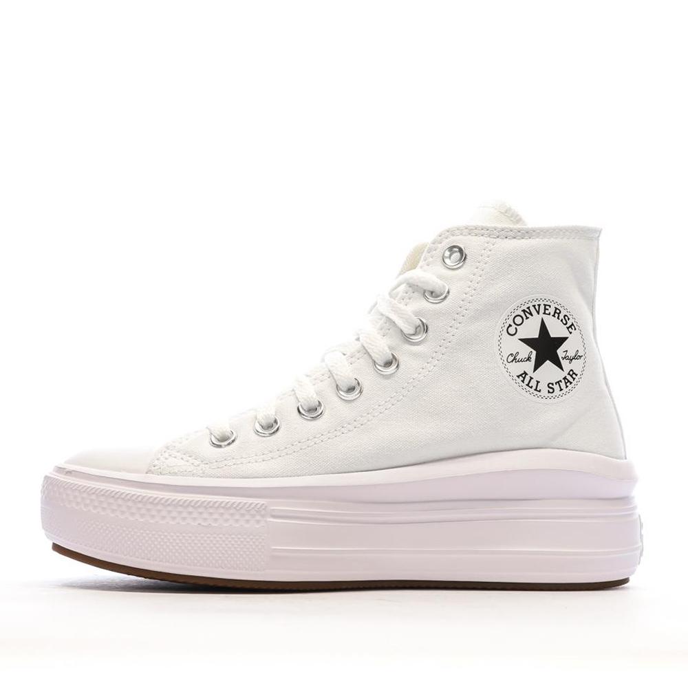 Baskets Blanches Femme Converse Chuck Taylor All Star Move 568498C pas cher