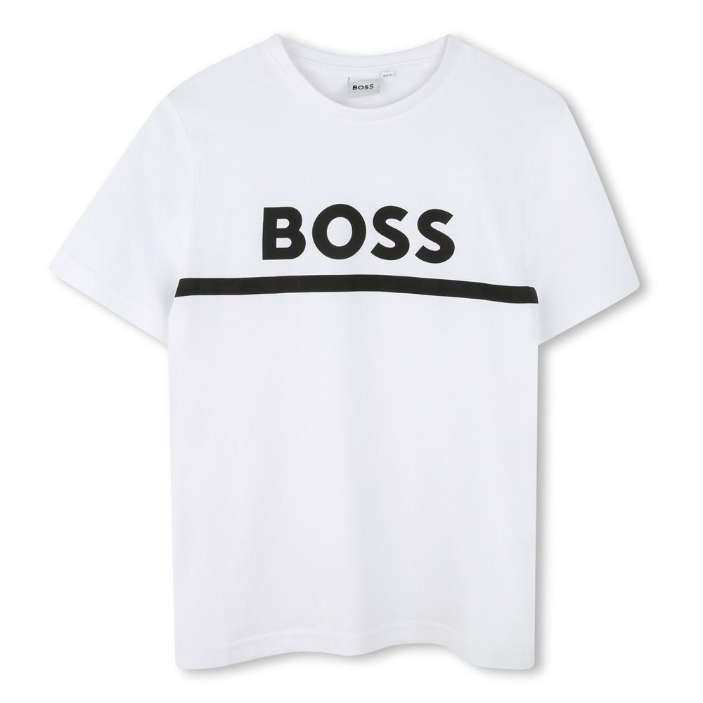 Weißes T-Shirt für Jungen von Hugo Boss J52701 günstig