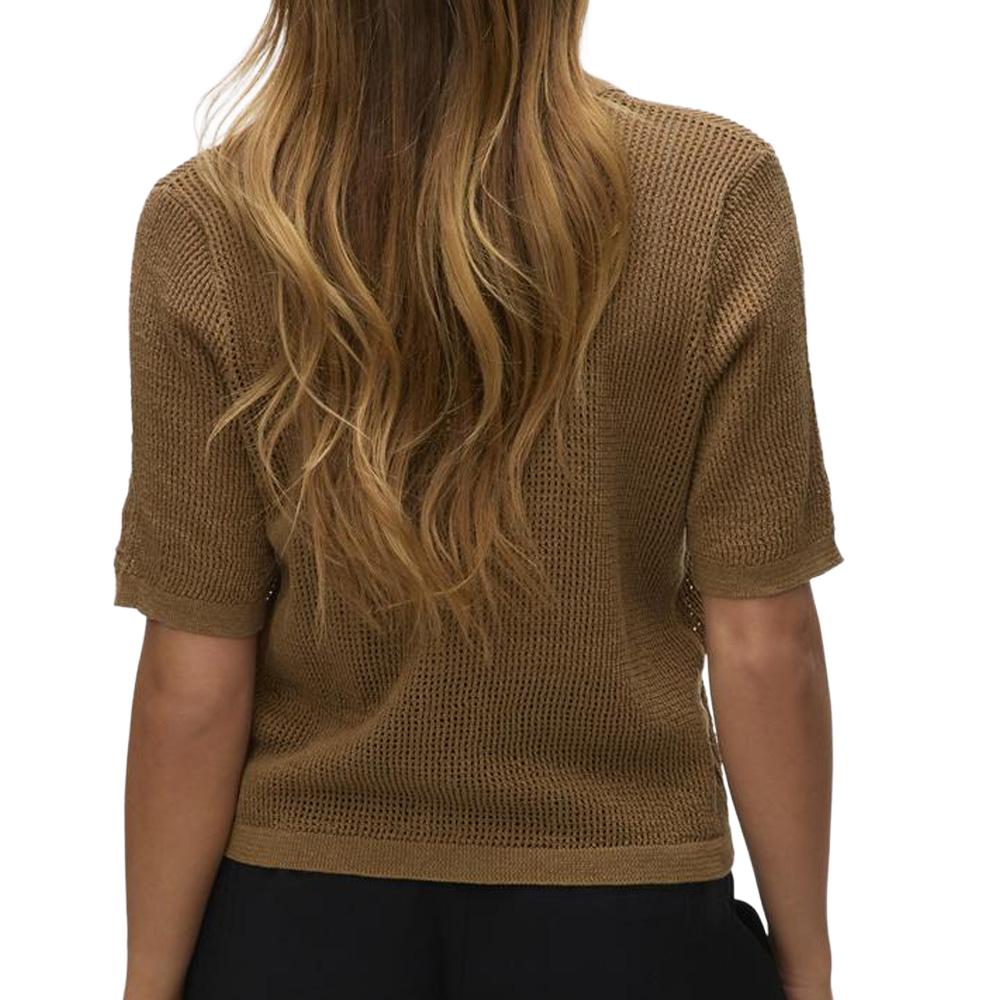 Blouse Marron Femme Vero Moda Asaga vue 2