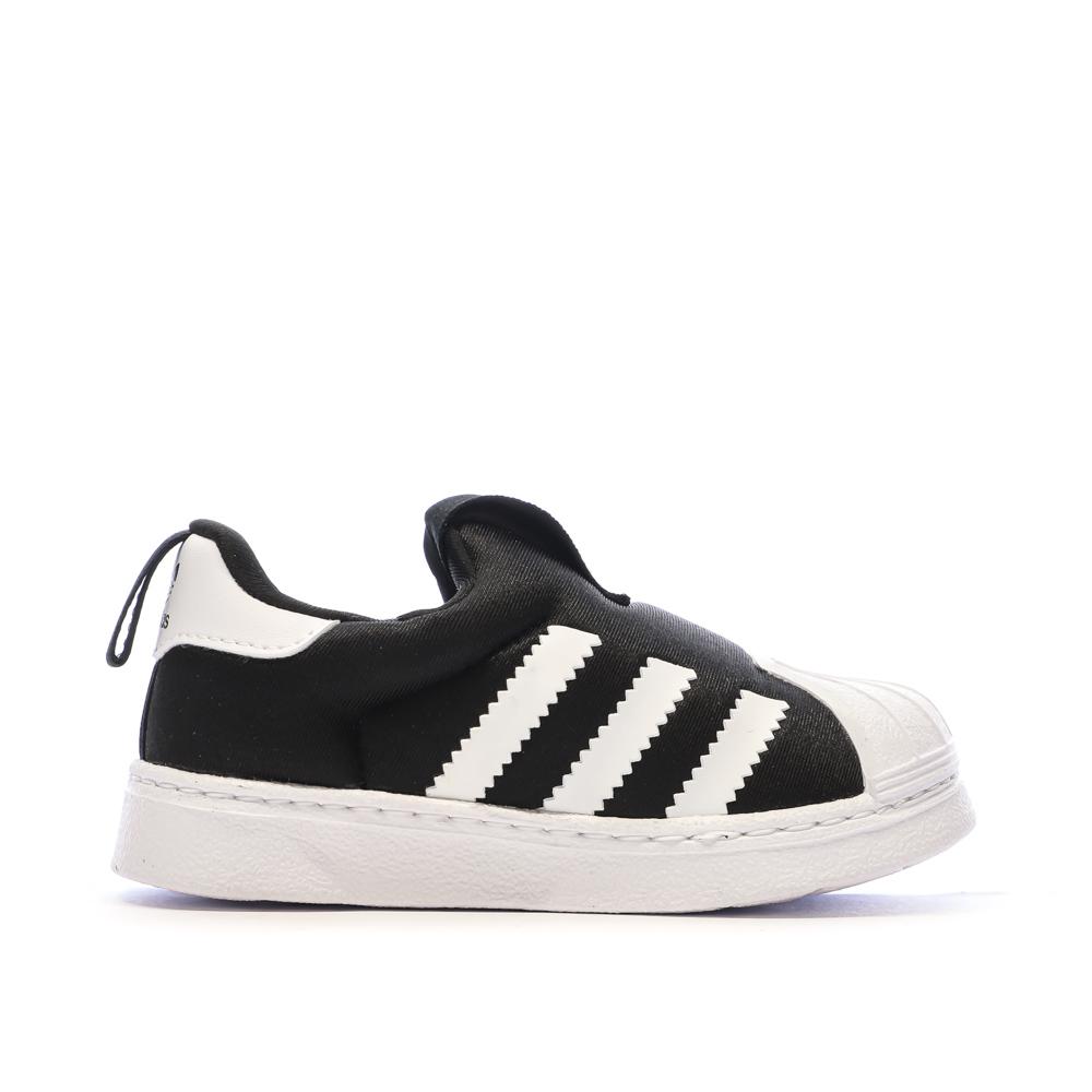 Baskets Noires Garçon Adidas Superstar 360 vue 2
