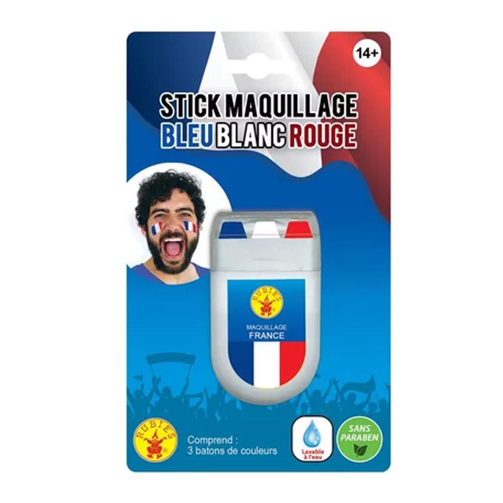Stick Maquillage Bleu Blanc Rouge Rubie's pas cher