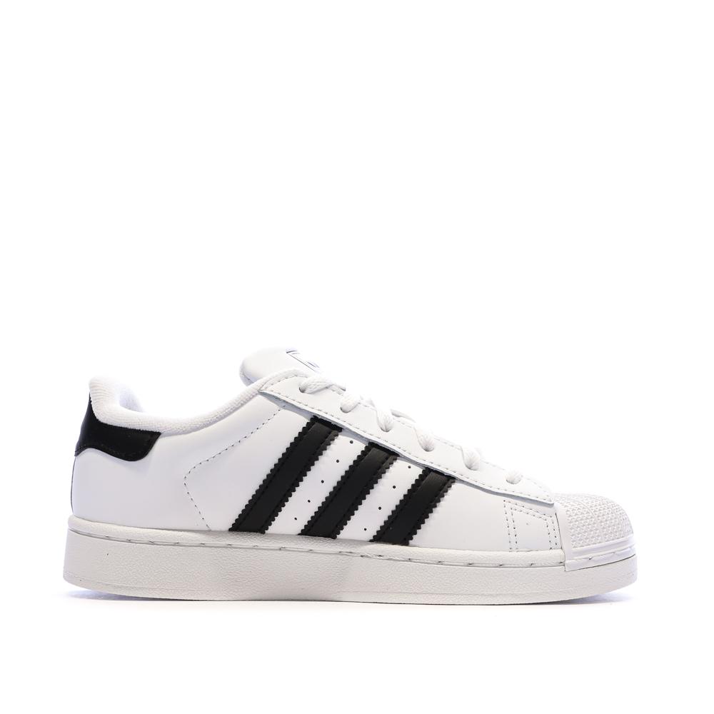 Superstar Baskets Blanc/Noir Mixte Adidas vue 2