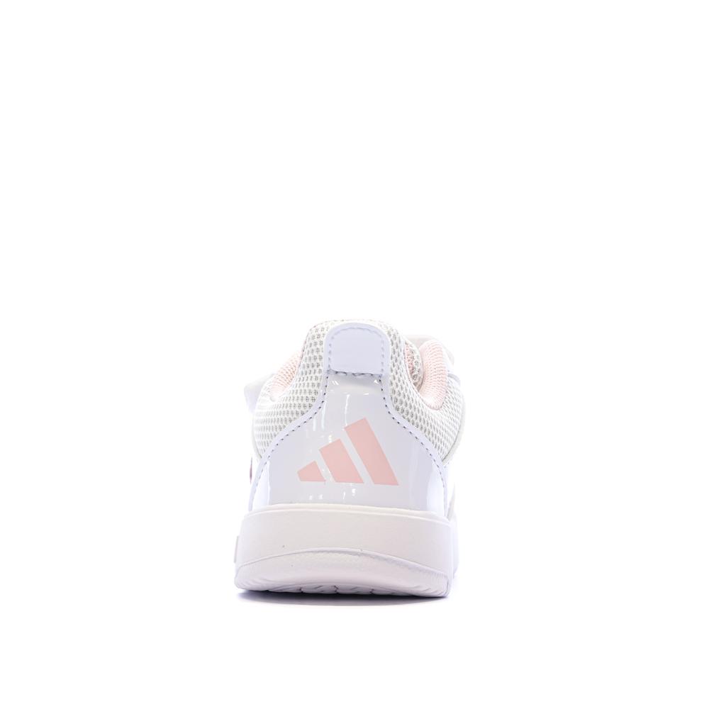 Baskets Blanc/Rose Fille Adidas Tensaur vue 3