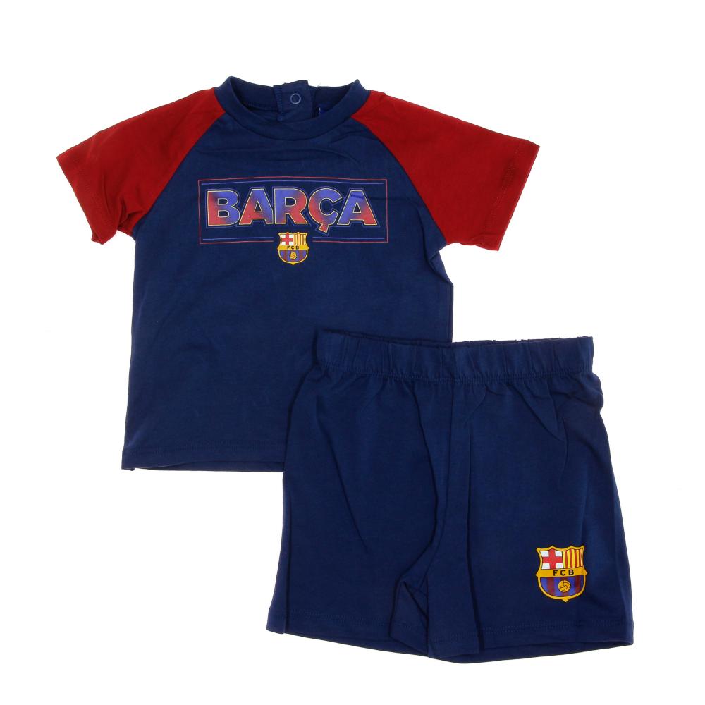 Ensemble supporter Bébé Bleu FC Barcelone pas cher