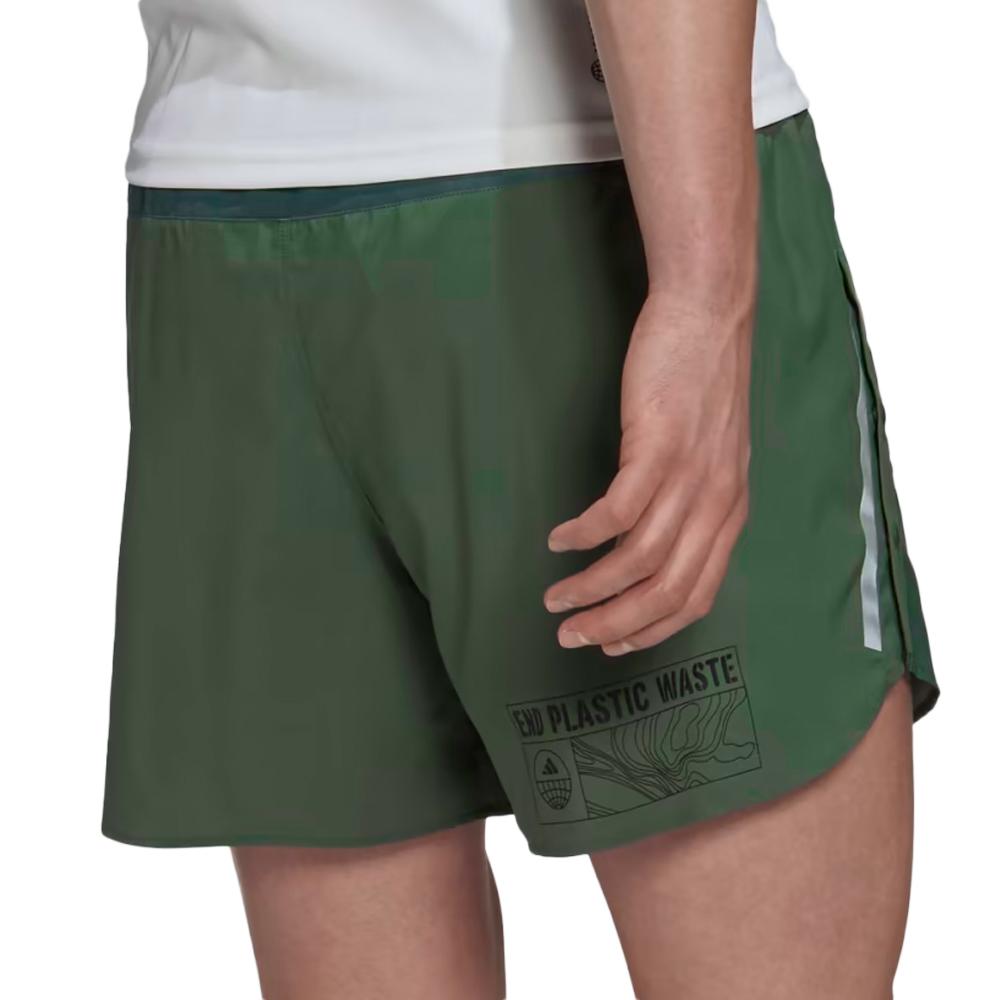 Short de Running Vert Homme Adidas HF8753 vue 2