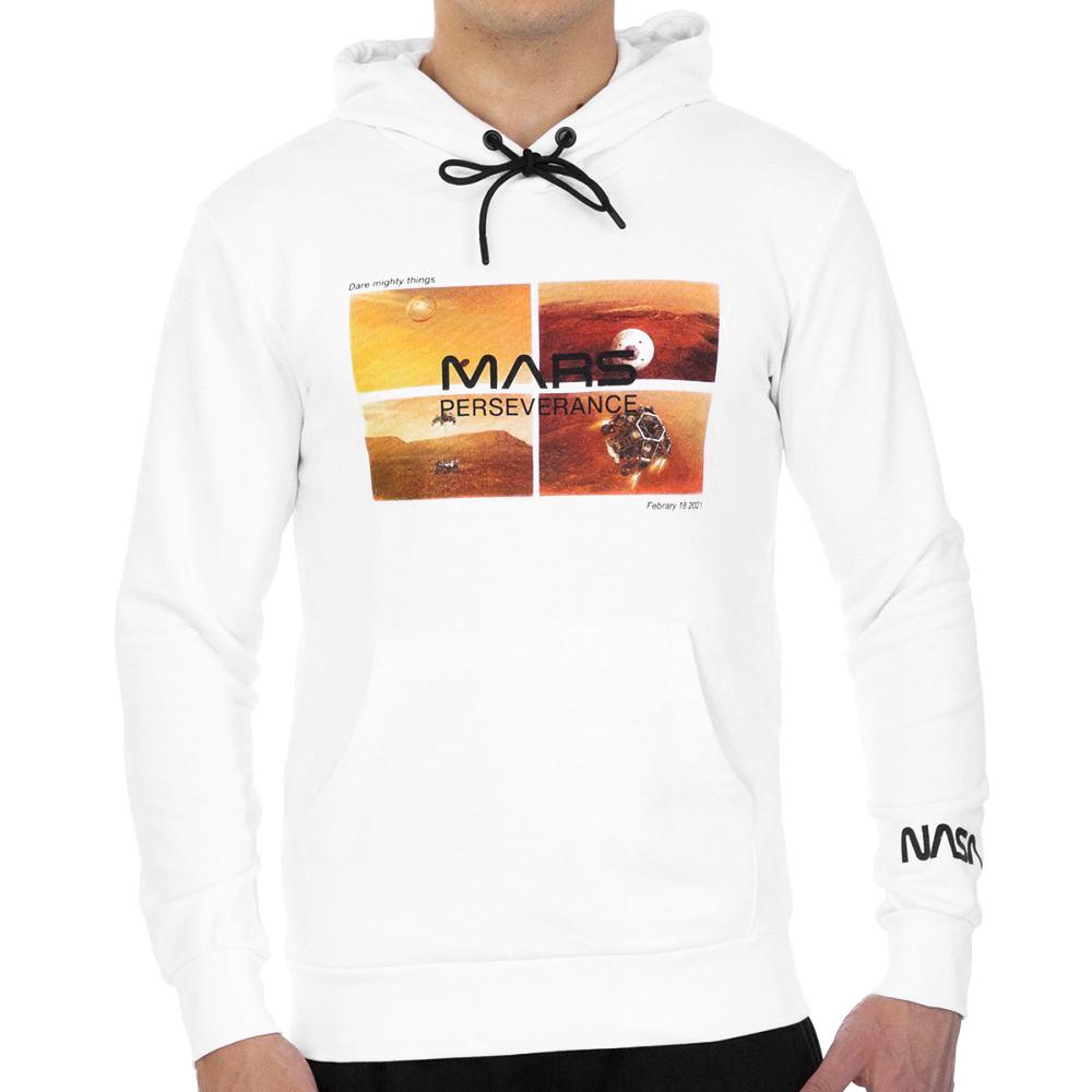 Sweat Capuche Blanc Homme Nasa 08H pas cher