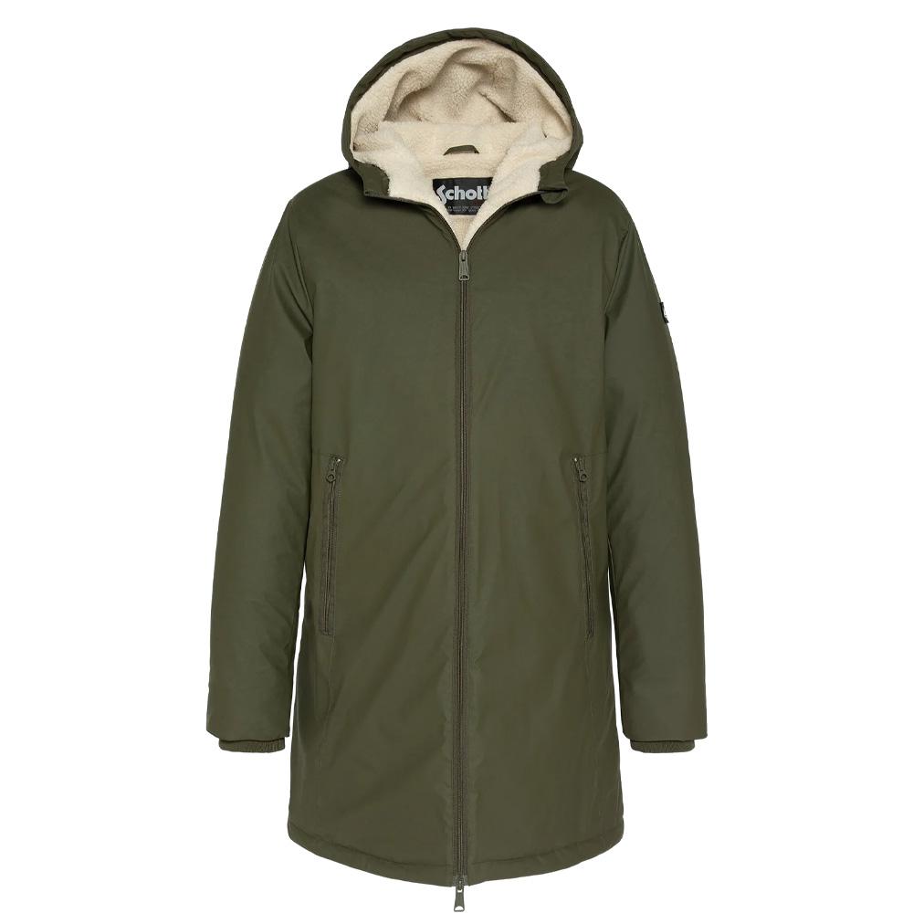 Parka longue Vert Homme à capuche Schott JACKSON25 pas cher