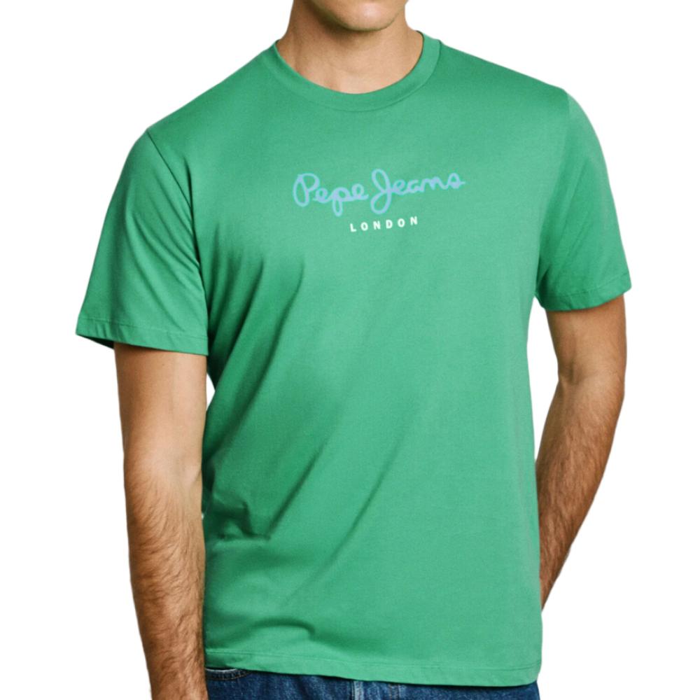 T-shirt Vert Homme Pepe Jeans 508208 pas cher