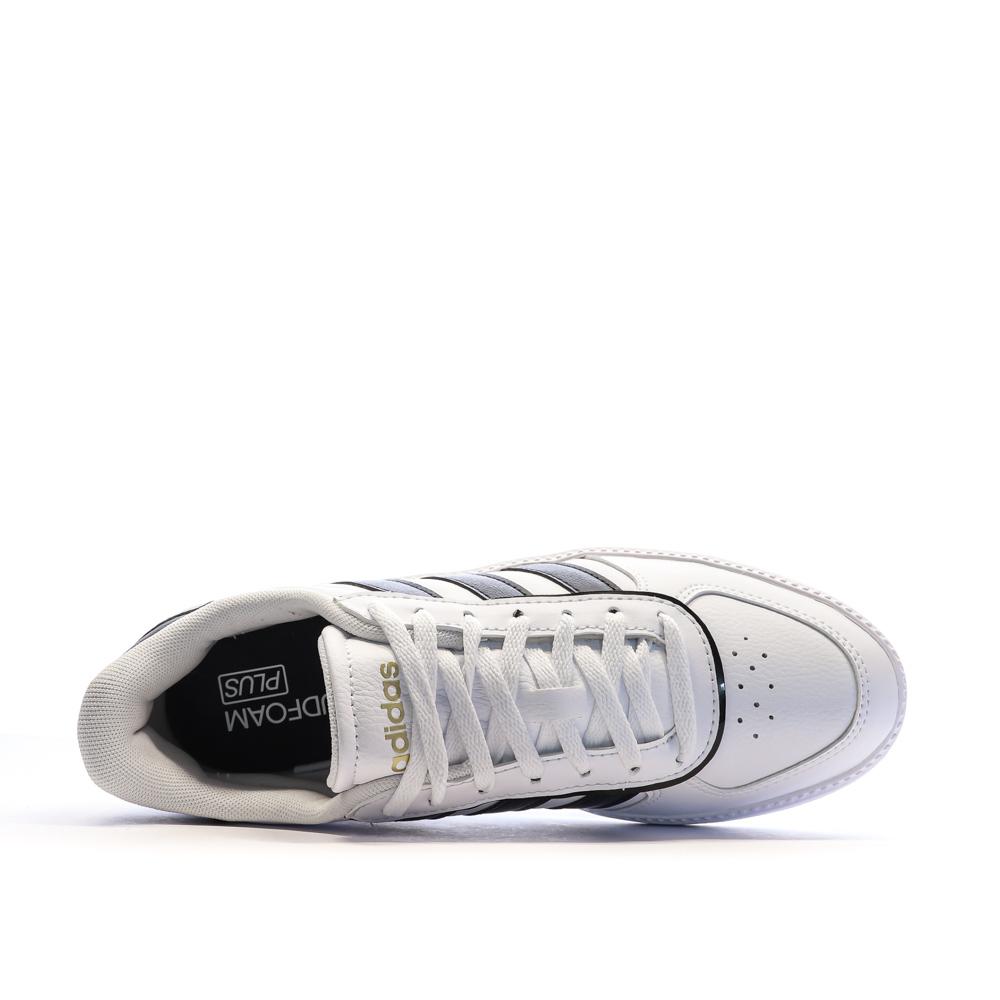 Baskets Blanches/Noir Femme Adidas Breaknet Sleek vue 4