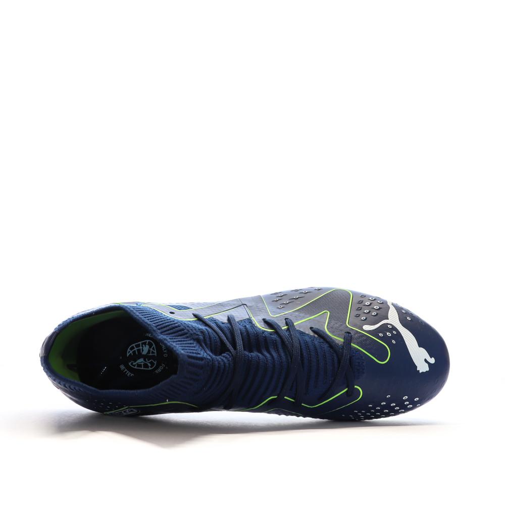Chaussures de foot Marine/Jaune Enfant Puma Future Match FG vue 4