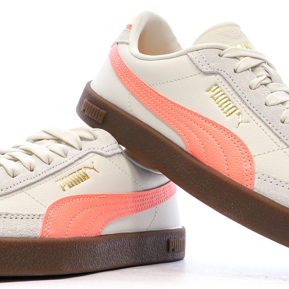 Baskets Beiges/Roses Femme Puma Club Ii Era vue 7