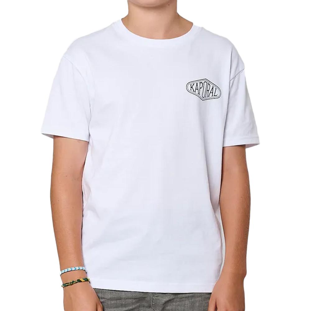 T-shirt Blanc Garçon Kaporal MERCYH pas cher