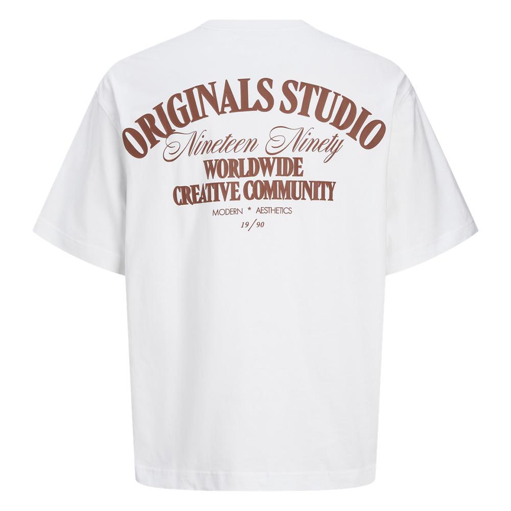 T-Shirt Blanc Garçon Jack & Jones Roxbury vue 2