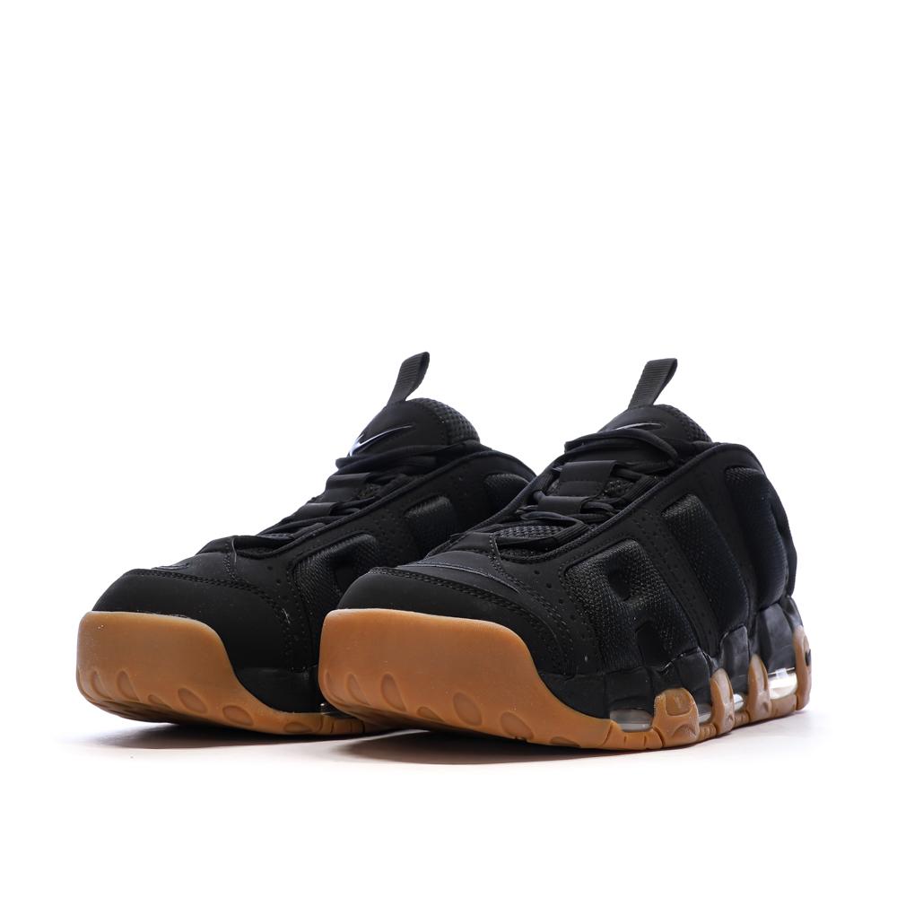 Basket Noir Homme NIKE Air More Uptempo Low Gomme vue 6