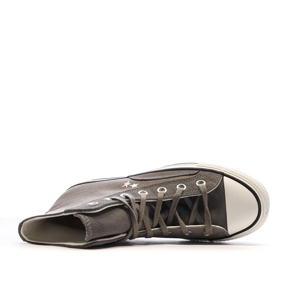 Baskets Grises Femme Converse Chuck Taylor All Star Lift vue 4