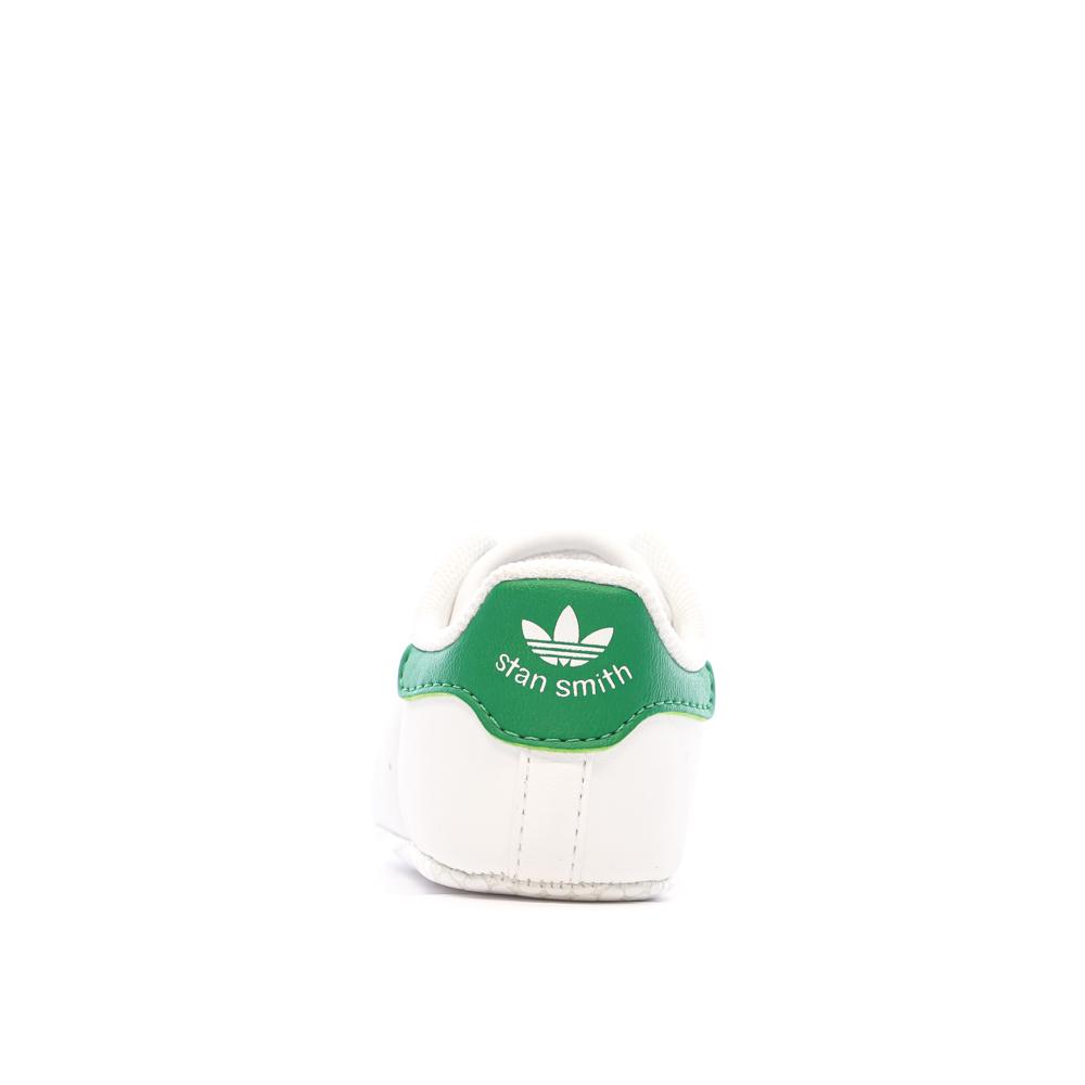 Baskets Blanc/Vert Bébé Adidas Stan Smith Crib vue 3