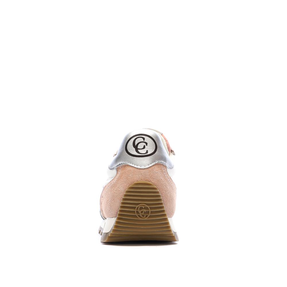 Baskets Blanches/Roses/Bleu Femme Chaussures Piel vue 3