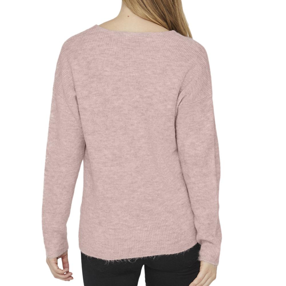 Pull Rose Femme Vero Moda Crewlefile vue 2