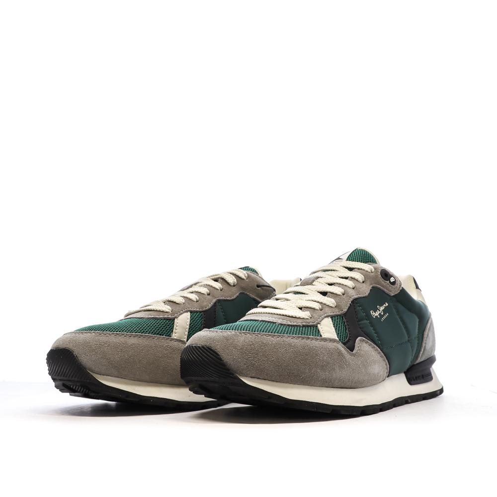 Baskets Gris/Vert Homme Pepe Jeans Brit Heritage vue 6
