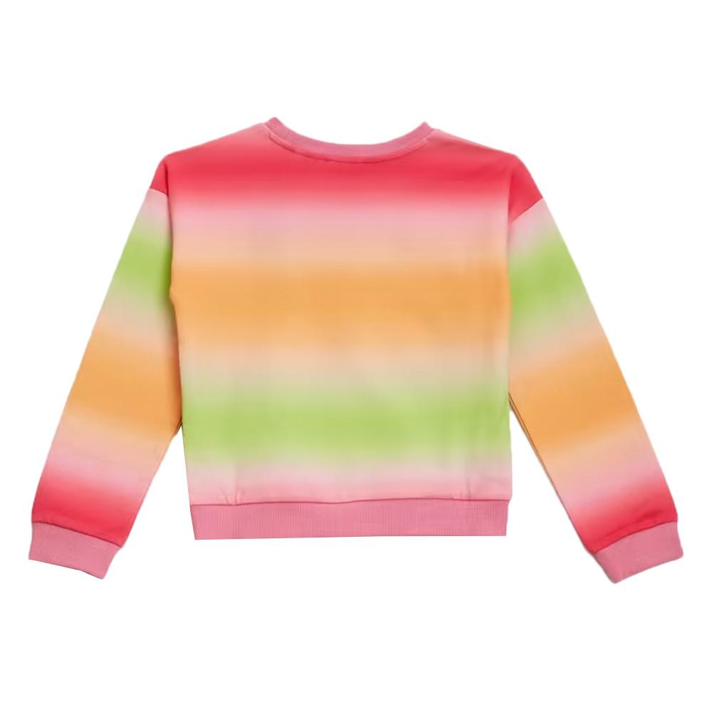Sweat Rose/Orange/Vert Fille Guess vue 2
