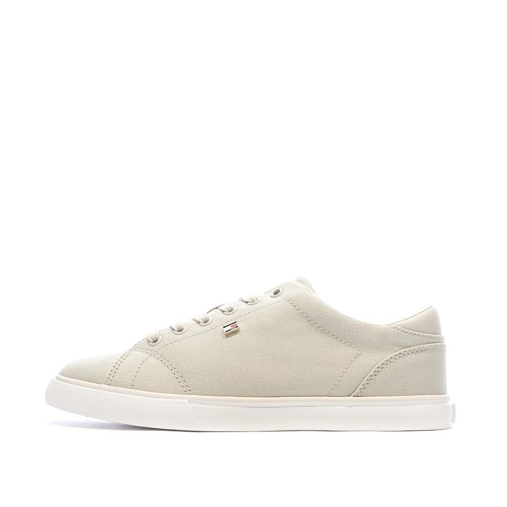Baskets Beige Femme Tommy Hilfiger Th Low Profile pas cher