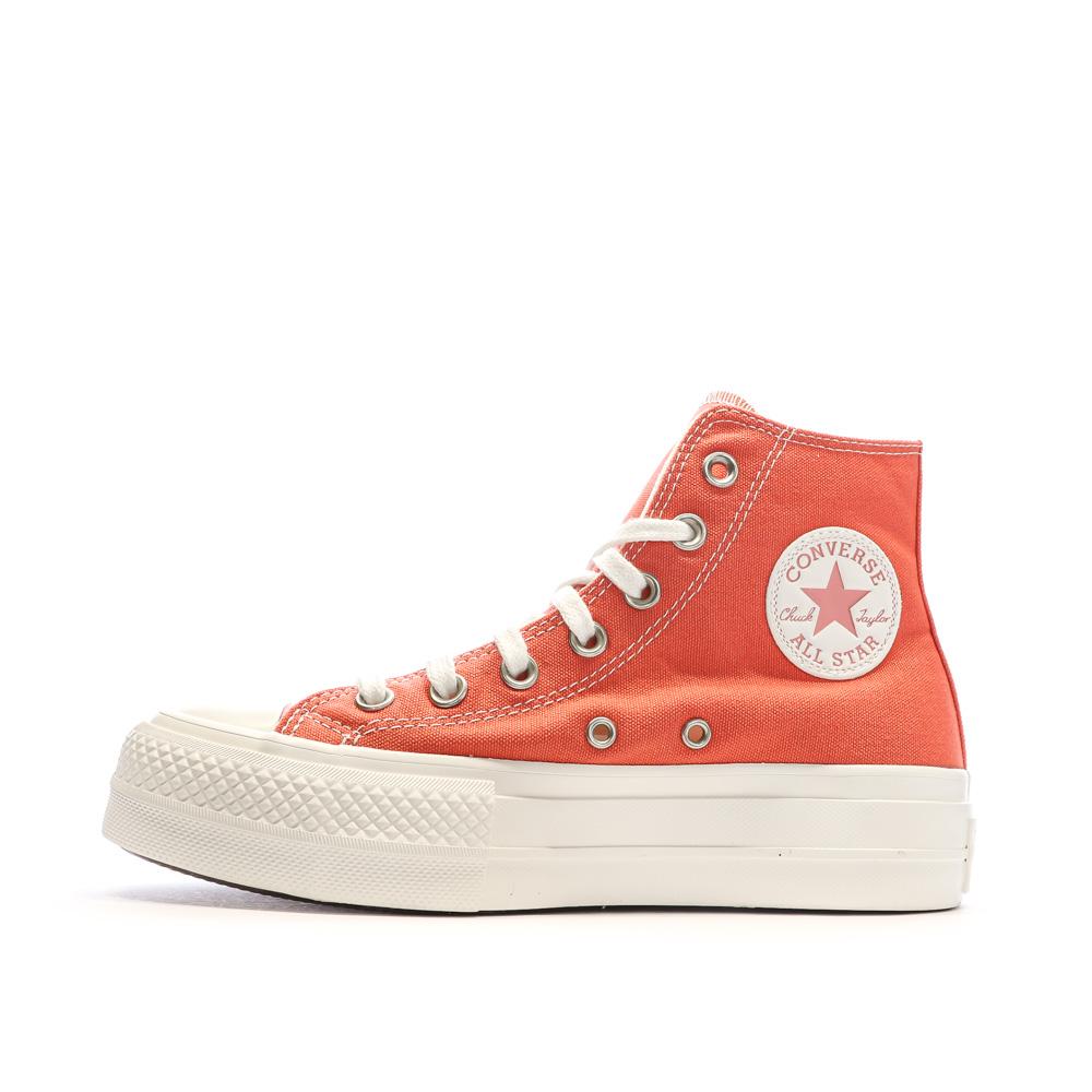 Baskets Oranges Femme Converse Chuck Taylor All Star Lift pas cher