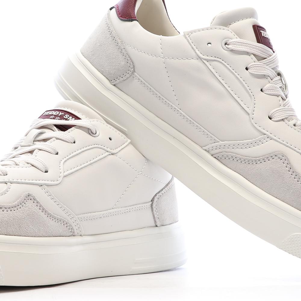 Teddy Smith Men's White/Bordeaux Sneakers 120004 Photo of the Espace des Marques %store% store - view of %key%
