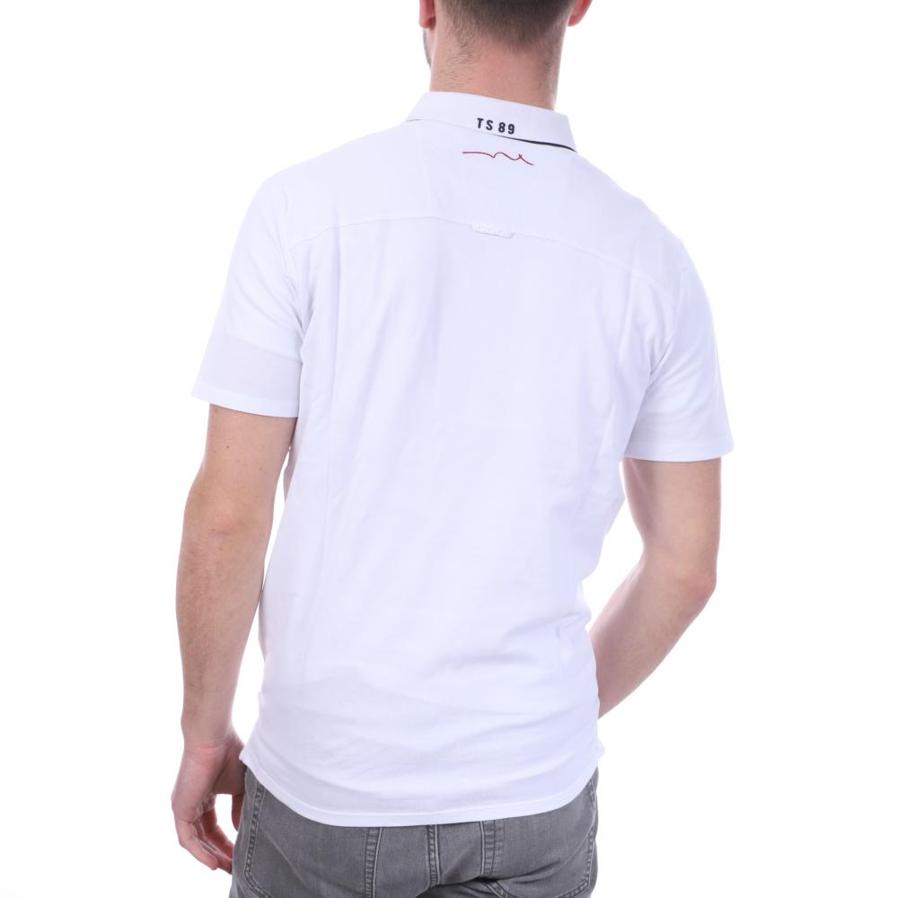 Polo Blanc Homme Teddy Smith Liam vue 2