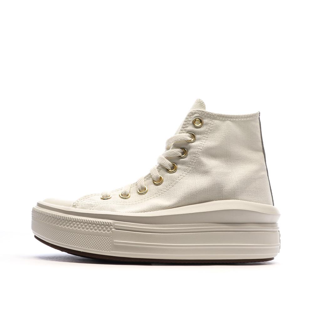 Baskets Blanches/Dorées Femme Converse All Star Move Tonal vue 2