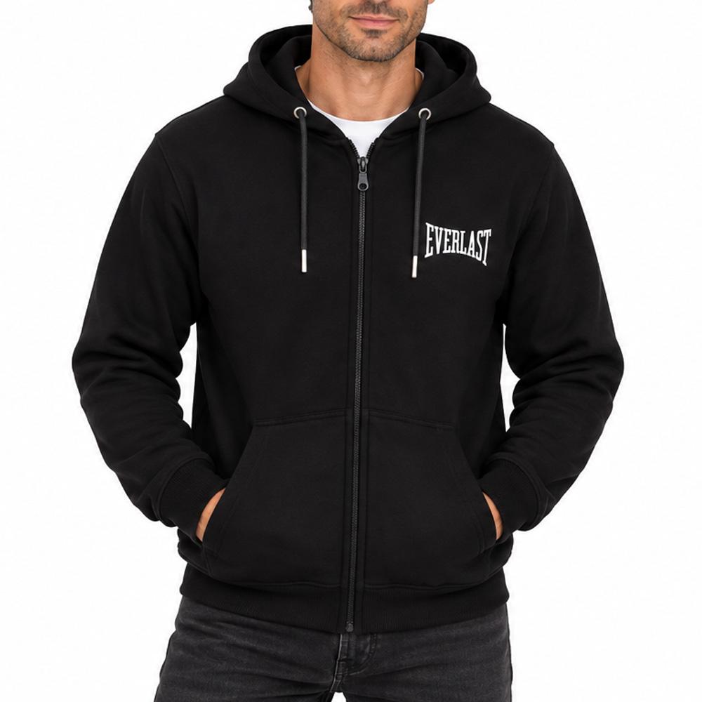 Sweat Zippé Noir Homme Everlast EL011 pas cher