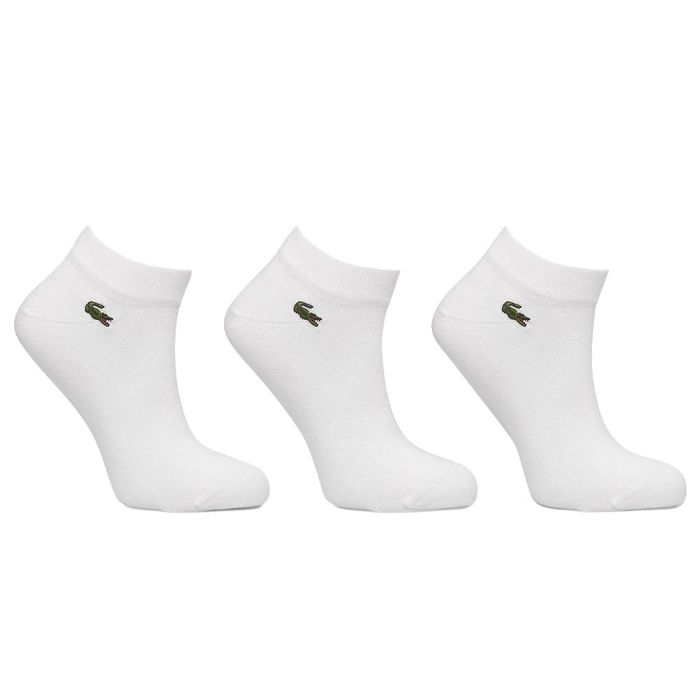 X3 Paires De Chaussettes Blanc Mixte Lacoste RA2917 pas cher