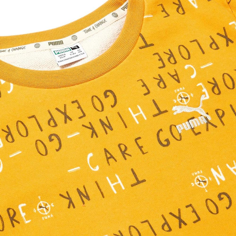 Sweat Jaune Garçon Puma T4c Aop vue 2