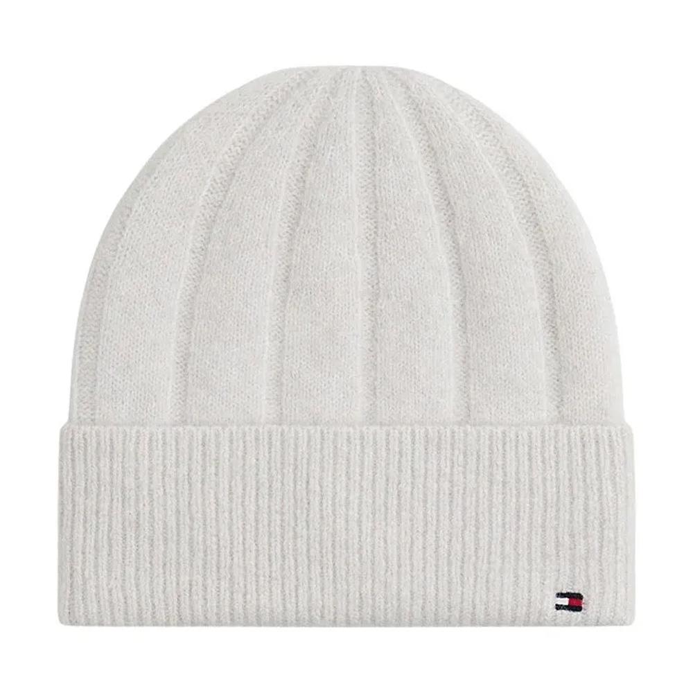 Bonnet Écru Femme Tommy Hilfiger Flag Fluffy pas cher