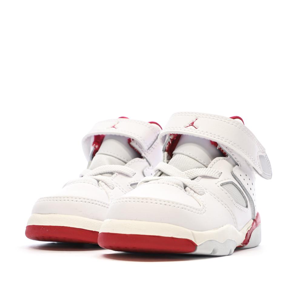 Baskets Écru/Rouge Garçon Nike Jordan 91 vue 6