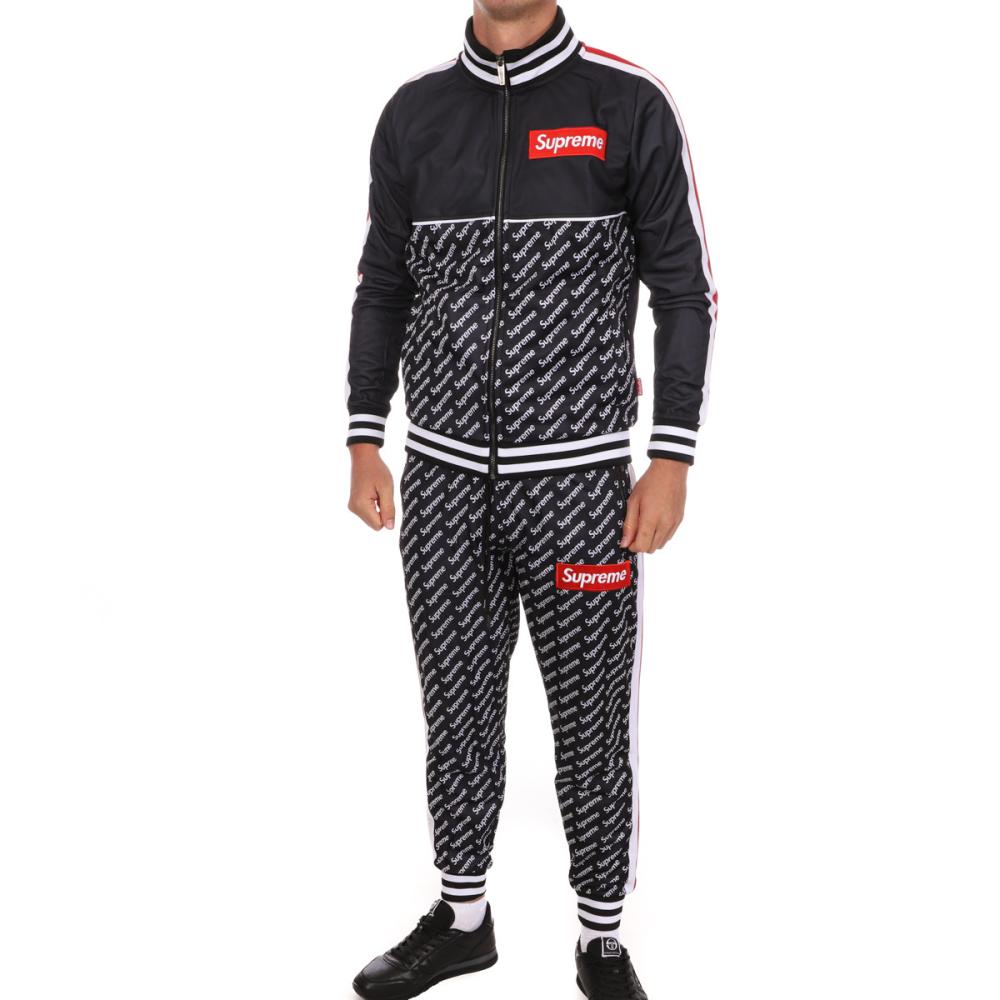 Survêtement Noir/Rouge Brillant Homme Supreme Grip Sanchez pas cher