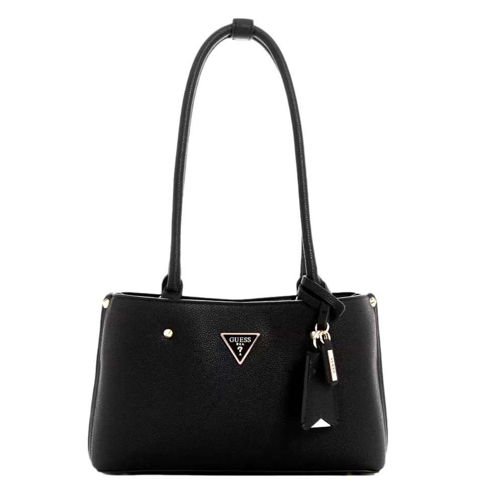 Sac à Main Noir Femme Guess Meridian Shoulder pas cher